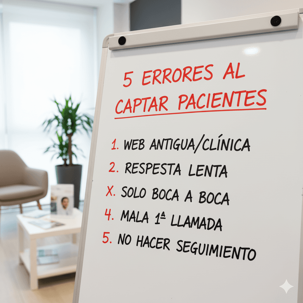 Los 5 errores más comunes al captar pacientes en tu clínica